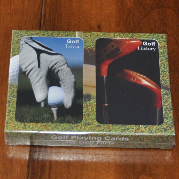 New Sealed. Golf Trivia & History - Double Deck of Playing Cards 108 Golf Facts - Picture 1 of 4